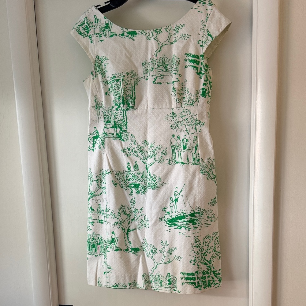 Lilly Pulitzer Green and White Mini Dress